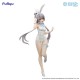 Estátua PVC Luo Tian Yi com traje branco e detalhes azuis