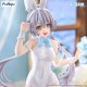 Estátua PVC Luo Tian Yi com traje branco e detalhes azuis