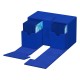Caixa Ultimate Guard azul monocromática aberta com bandejas visíveis.