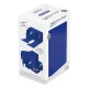 Caixa Ultimate Guard azul monocromática aberta com bandejas visíveis.