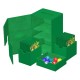 Caja verde Ultimate Guard Twin Flip`n`Tray abierta