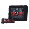 Carteira de couro PU ACDC Black Ice com corrente