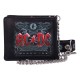 Carteira de couro PU ACDC Black Ice com corrente metálica