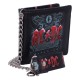Carteira de couro PU ACDC Black Ice com corrente metálica