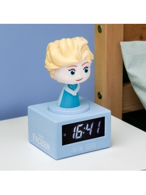 despertador de Frozen com figura iluminada de Elsa