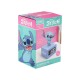 Despertador digital azul de Stitch com luz noturna