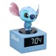 Despertador digital azul de Stitch com luz noturna