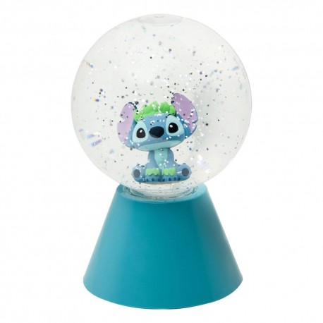 Lámpara LED de Stitch con esfera de cristal y luces de colores