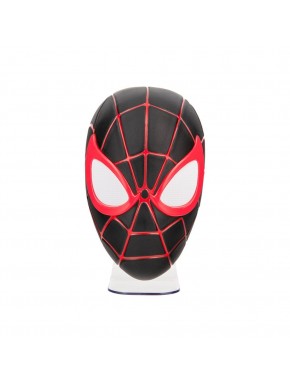 Lámpara 3D LED Miles Morales máscara Spider-Man encendida