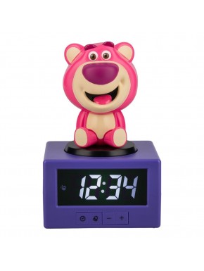 Despertador digital de Lotso de Toy Story en púrpura