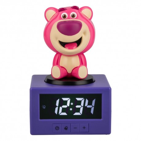 Despertador digital de Lotso de Toy Story en púrpura