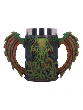 Jarra verde y marrón de Cthulhu, poliresina 24 cm