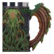 Jarra verde y marrón de Cthulhu, poliresina 24 cm