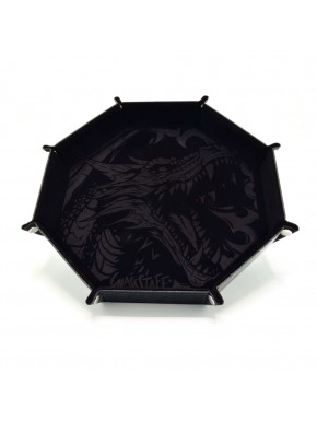 Bandeja de dados dobrável Dragon Skin XL preta