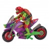 Figurine avec véhicule Raphael & Purple Dragon 12 cm TMNT