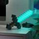 Lámpara espada de diamante de Minecraft iluminada