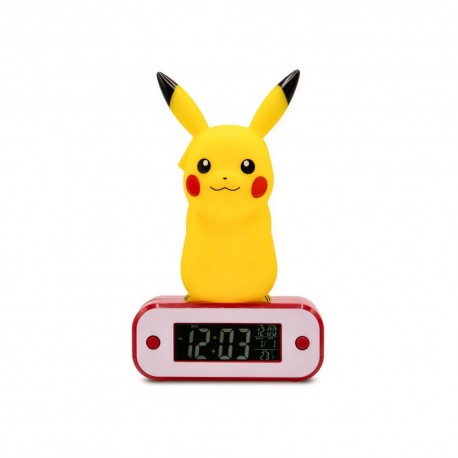 Réveil Pikachu avec lumière et écran LCD