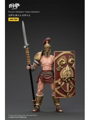Figurine articulée Strife gladiateur romain avec lance et bouclier