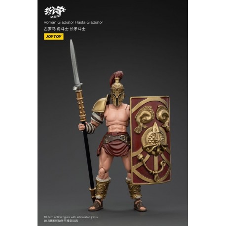 Figurine articulée Strife gladiateur romain avec lance et bouclier