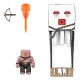Figurine Ghast Blast Attack Minecraft avec piglin