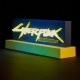 Lámpara LED logo Cyberpunk Edgerunner con diseño azul y amarillo