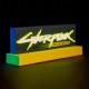 Lámpara LED logo Cyberpunk Edgerunner con diseño azul y amarillo
