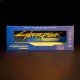 Lámpara LED logo Cyberpunk Edgerunner con diseño azul y amarillo
