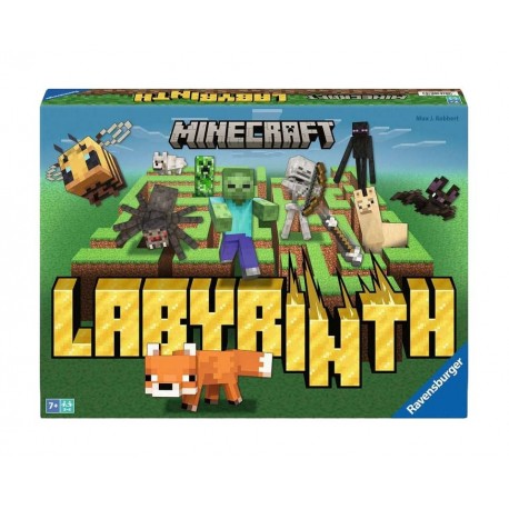 Caja y tablero del juego de mesa Minecraft Labyrinth de Ravensburger