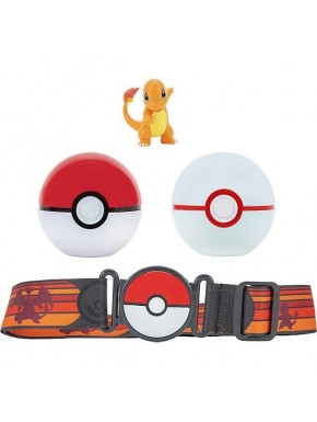 Pokémon Set de Cinturón Clip'n'Go con Charmander y Lujo Ball