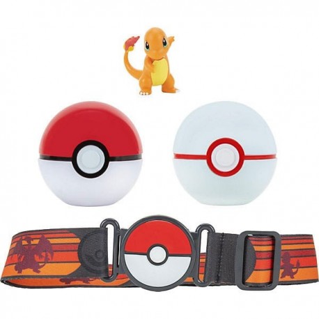 Ensemble Ceinture Pokémon Clip'n'Go avec Salamèche et Balle de Luxe
