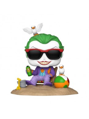 Figura Joker 9 cm en la playa, vinilo POP!