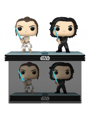 Pack de POP! Kylo Ren y Rey de Star Wars que brilla