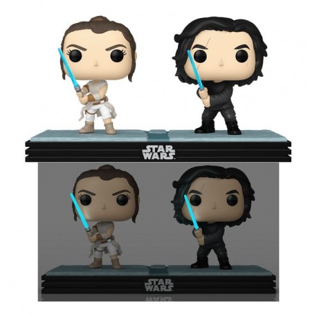 Pack de POP! Kylo Ren y Rey de Star Wars que brilla