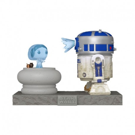 Figura de vinilo Star Wars POP! Deluxe R2D2 y Leia