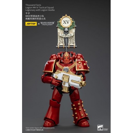 Figura articulada Thousand Sons Warhammer 12 cm con Legion Vexilla