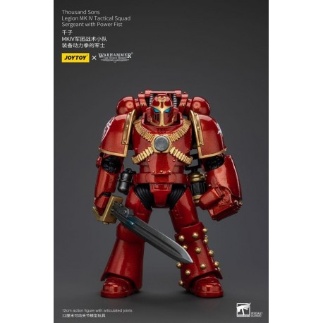 Figurine articulée Thousand Sons Legion MK IV 12 cm avec power fist.
