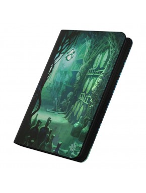 Portafolio Ultimate Guard Zipfolio 360 con diseño de horror y cremallera.