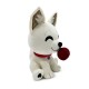 Peluche blanche de Scratch de Baldur's Gate 3 avec balle rouge