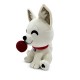 Peluche blanche de Scratch de Baldur's Gate 3 avec balle rouge