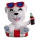 Figura de vinilo del Oso Polar de Coca-Cola con gafas rojas.