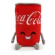 Peluche canette Coca-Cola rouge 22 cm avec visage souriant
