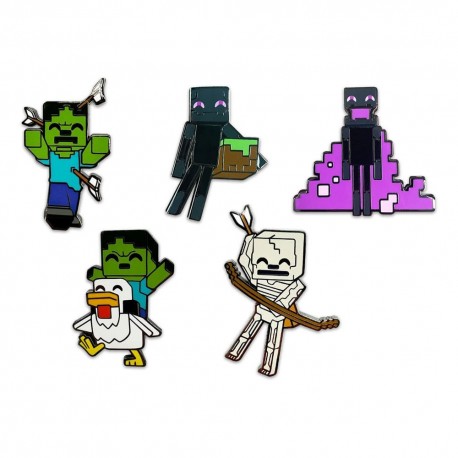 Set d'épingles émaillées Minecraft 5 cm