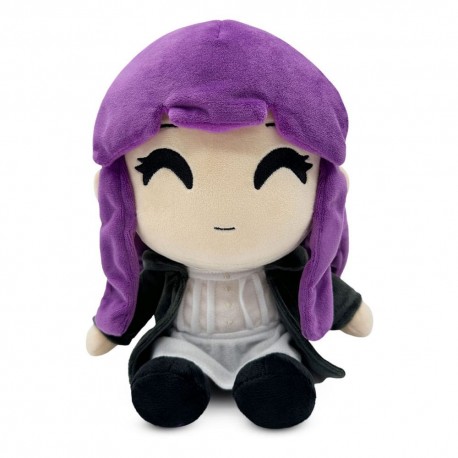 Peluche Fern 22 cm de Frieren avec des cheveux violets et un sourire.