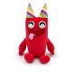 Peluche rojo de Banban con orejas multicolores