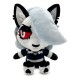 Pelúcia Loona Helluva Boss 22 cm com cabelo azul e olhos vermelhos