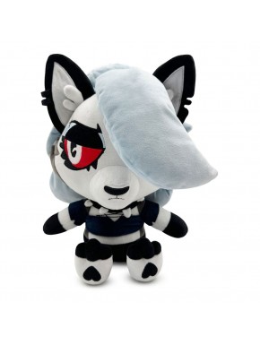 Pelúcia Loona Helluva Boss 22 cm com cabelo azul e olhos vermelhos