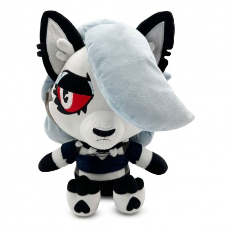 Pelúcia Loona Helluva Boss 22 cm com cabelo azul e olhos vermelhos