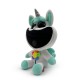 Peluche CraftyCorn Poppy Playtime, couleurs blanc et turquoise.