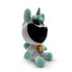 Peluche CraftyCorn Poppy Playtime, couleurs blanc et turquoise.