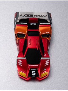 Vehículo Fire Superion G.T.R de Future GPX Cyber Formula en rojo y naranja.